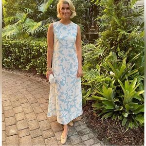 Molly Moorkamp Lorena Dress in Infanta Blue Floral